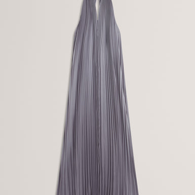 Womens GRENYA-Pleated V-neck Maxi Dress