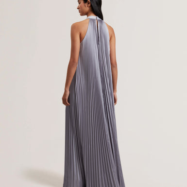 Womens GRENYA-Pleated V-neck Maxi Dress