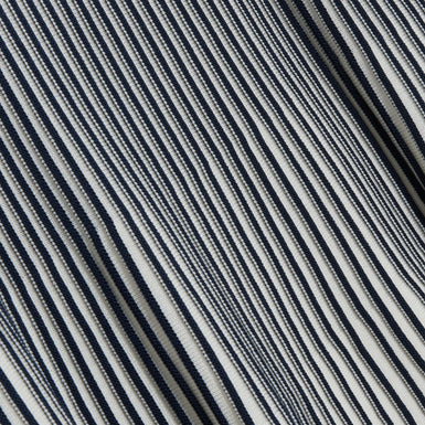 Women's HETHRR-Textured Stripe Fluted Sleeve Tee Navy