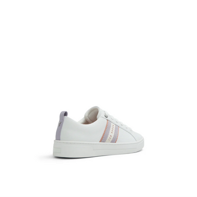 Women's Baily-Webbing Cupsole Trainer White-Purp