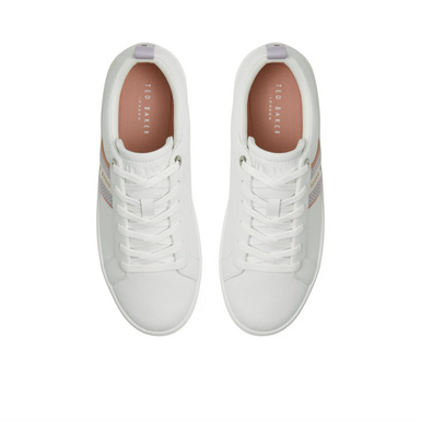 Women's Baily-Webbing Cupsole Trainer White-Purp