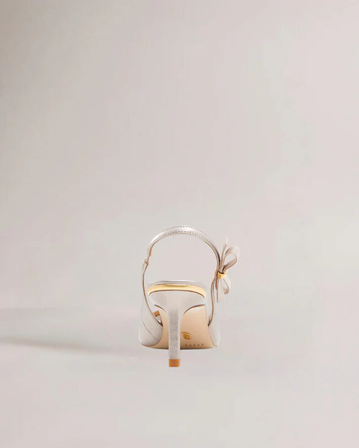 Women's Janiiee-Mid-Stiletto Sling & Bow Detail Bronze