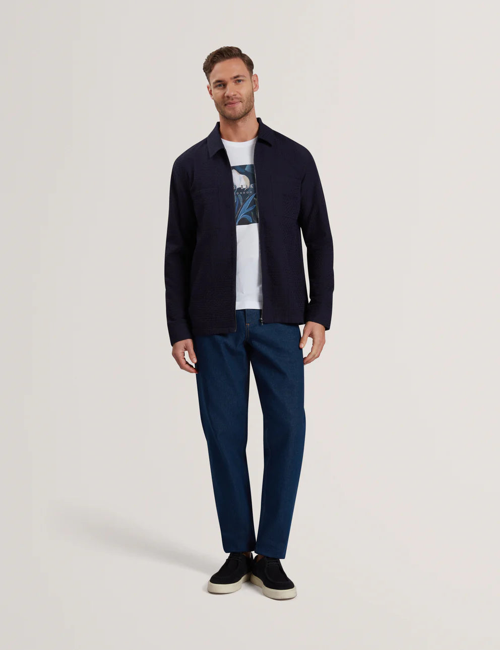 Mens KAILINS Zip Thru Overshirt