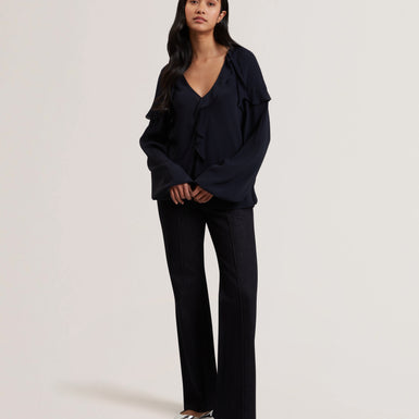 Women's KAYFA-Frill Detail Long Sleeve Blouse