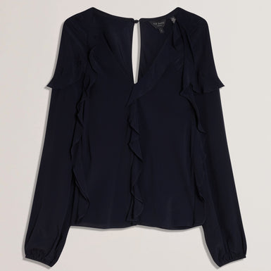 Women's KAYFA-Frill Detail Long Sleeve Blouse
