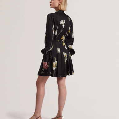 Women's KEEKAA-Linen Silk Pleated Mini Dress