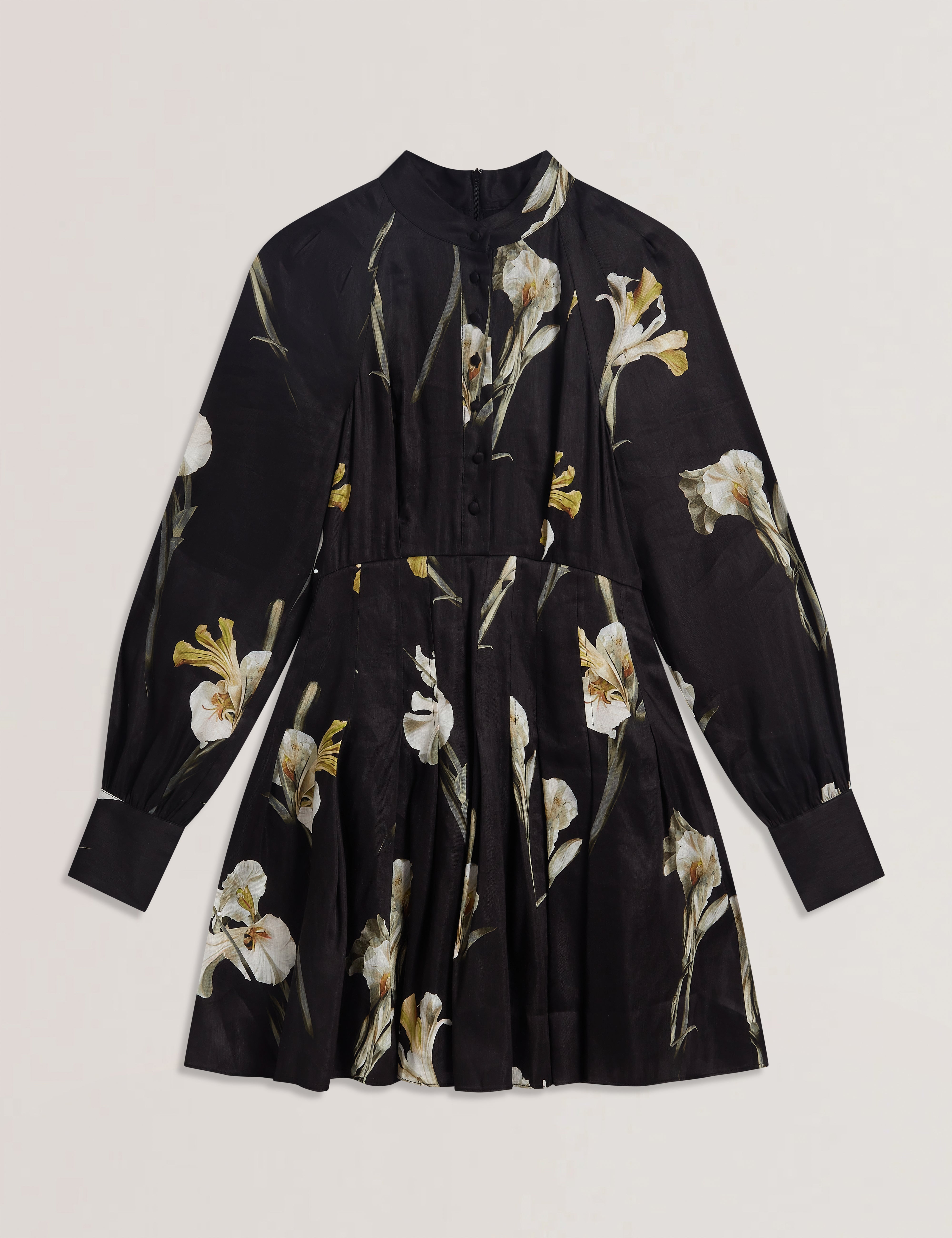 Women's KEEKAA-Linen Silk Pleated Mini Dress