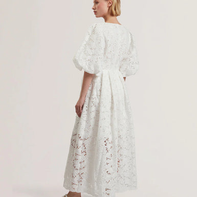 Womens KEETIA-Balloon Sleeve Midi Dress