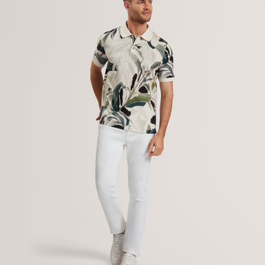 Men's KIVEM-SS Cotton Floral Print Polo