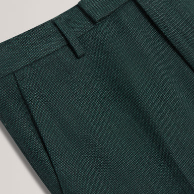 Men's KUMART-Washed Linen Slim Trouser Dk-Green