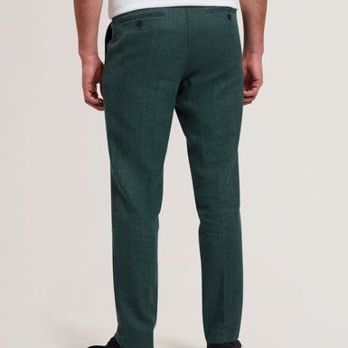 Men's KUMART-Washed Linen Slim Trouser Dk-Green