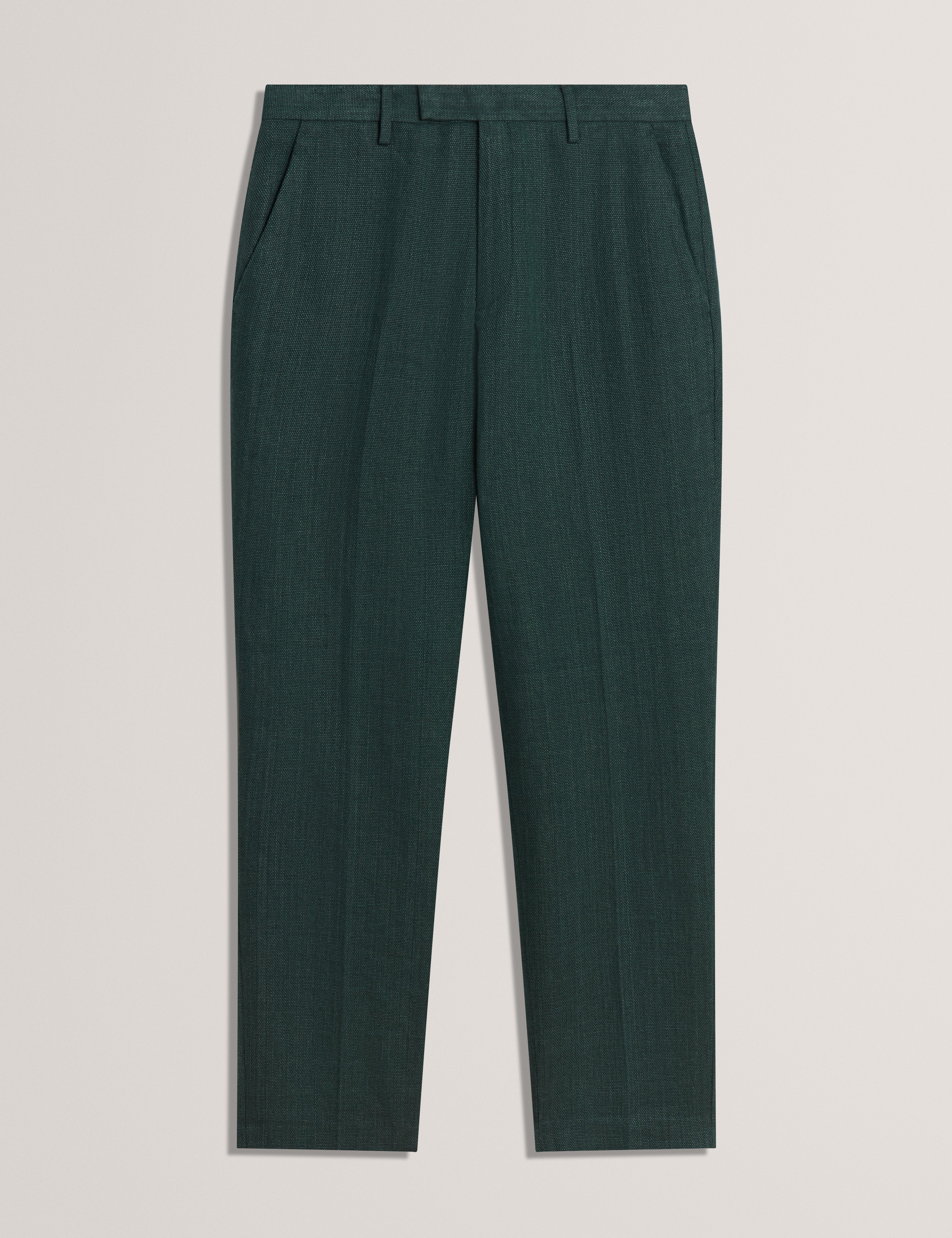 Men's KUMART-Washed Linen Slim Trouser Dk-Green
