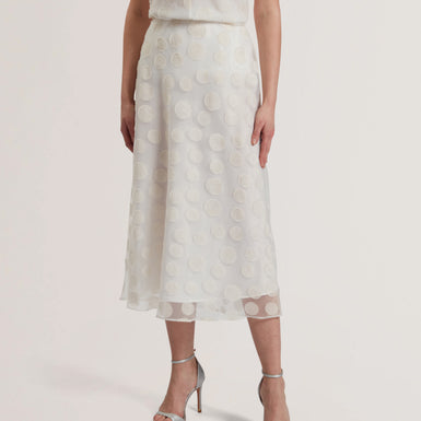 Women's LANIATA-Sheer Spotty Detail Midi Skirt