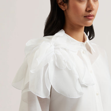 Women's LANYAA-Organza Corsage Oversized Shirt