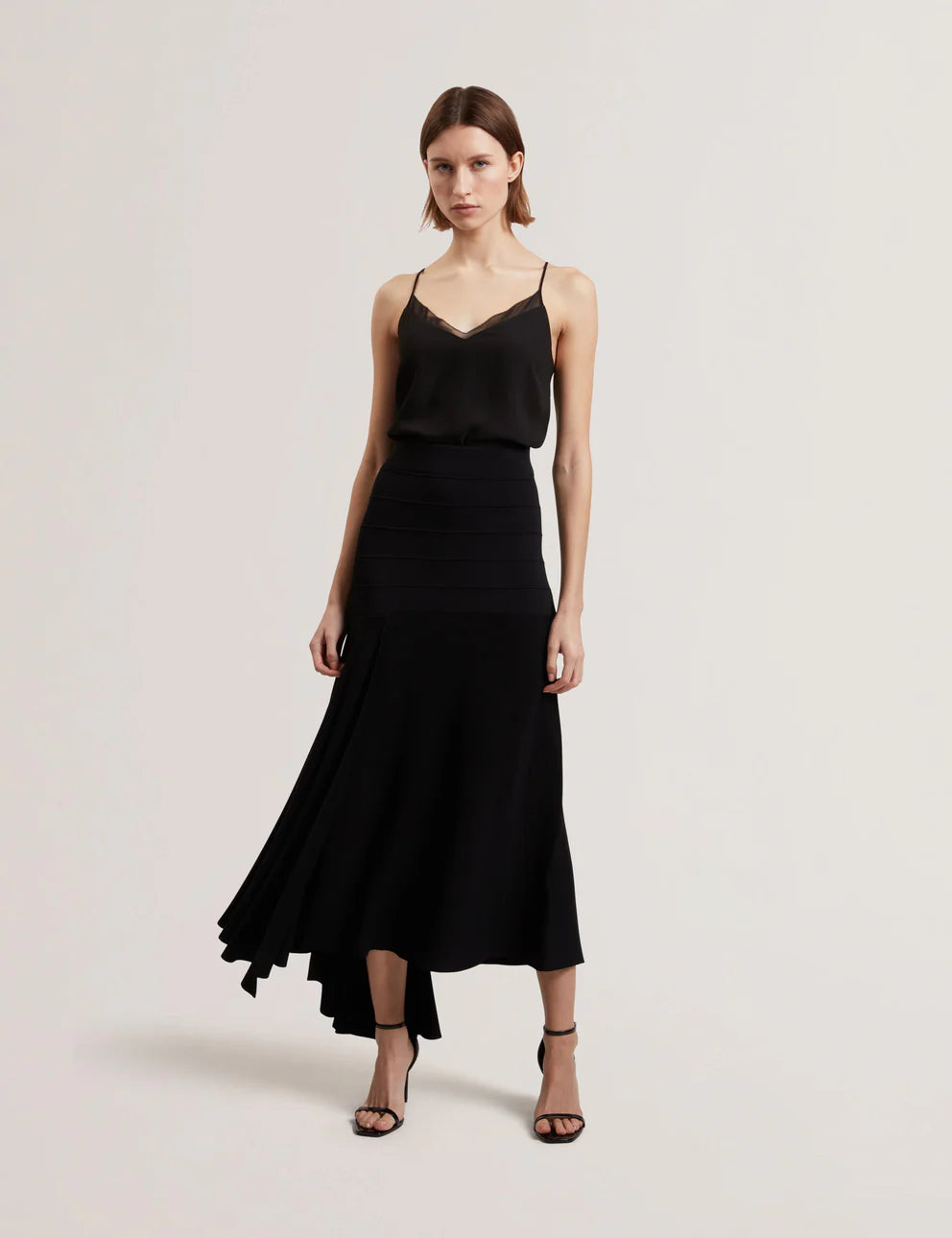 Women's LAURRIE-Asymmetric Hem Knitted Skirt