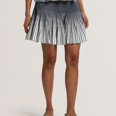 Women's LOTTTII-Flippy Knit Mini Skirt Navy