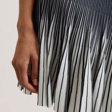 Women's LOTTTII-Flippy Knit Mini Skirt Navy