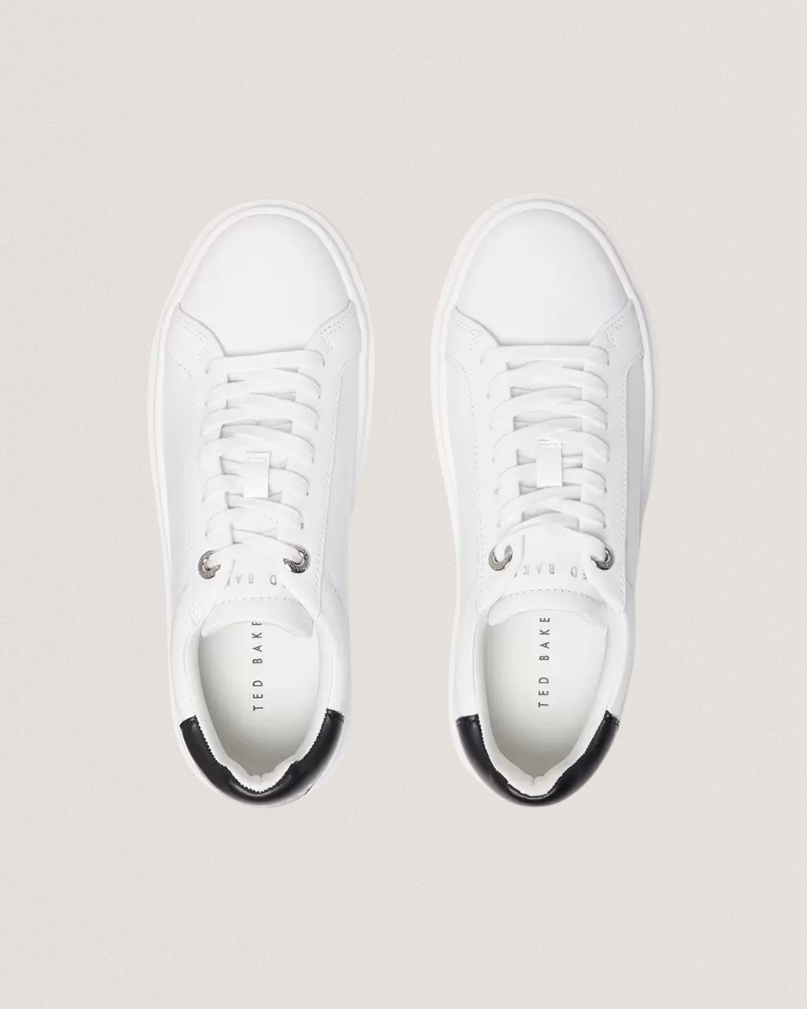 Lorieee: Smooth Leather Trainer White