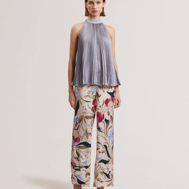 Women's MAMIIA-Super Pleated Sleeveless Top Lilac