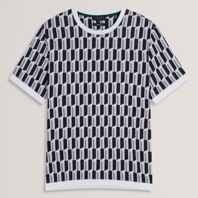 Men's MARVINS-SS Jacquard Stripe Geo T-Shirt