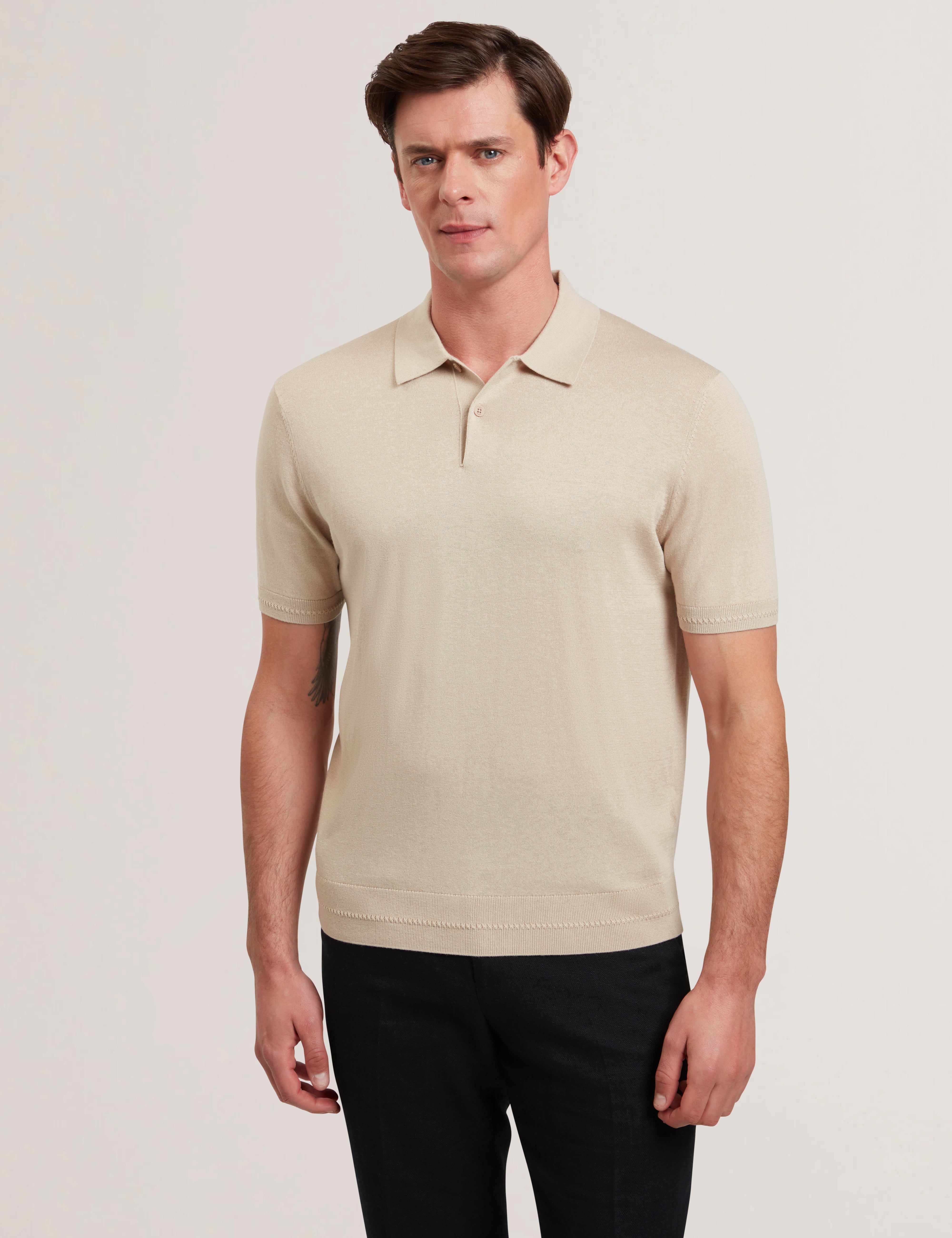 NICKK: SS Silk Cotton Polo