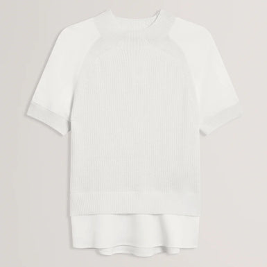 Womens ONZAA-Woven Detailed Raglan Short Sl