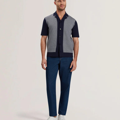 Mens PADRIG Knitted Herringbone Shirt