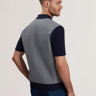 Mens PADRIG Knitted Herringbone Shirt