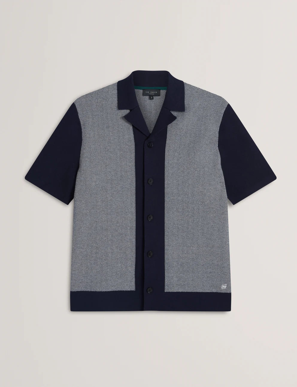 Mens PADRIG Knitted Herringbone Shirt