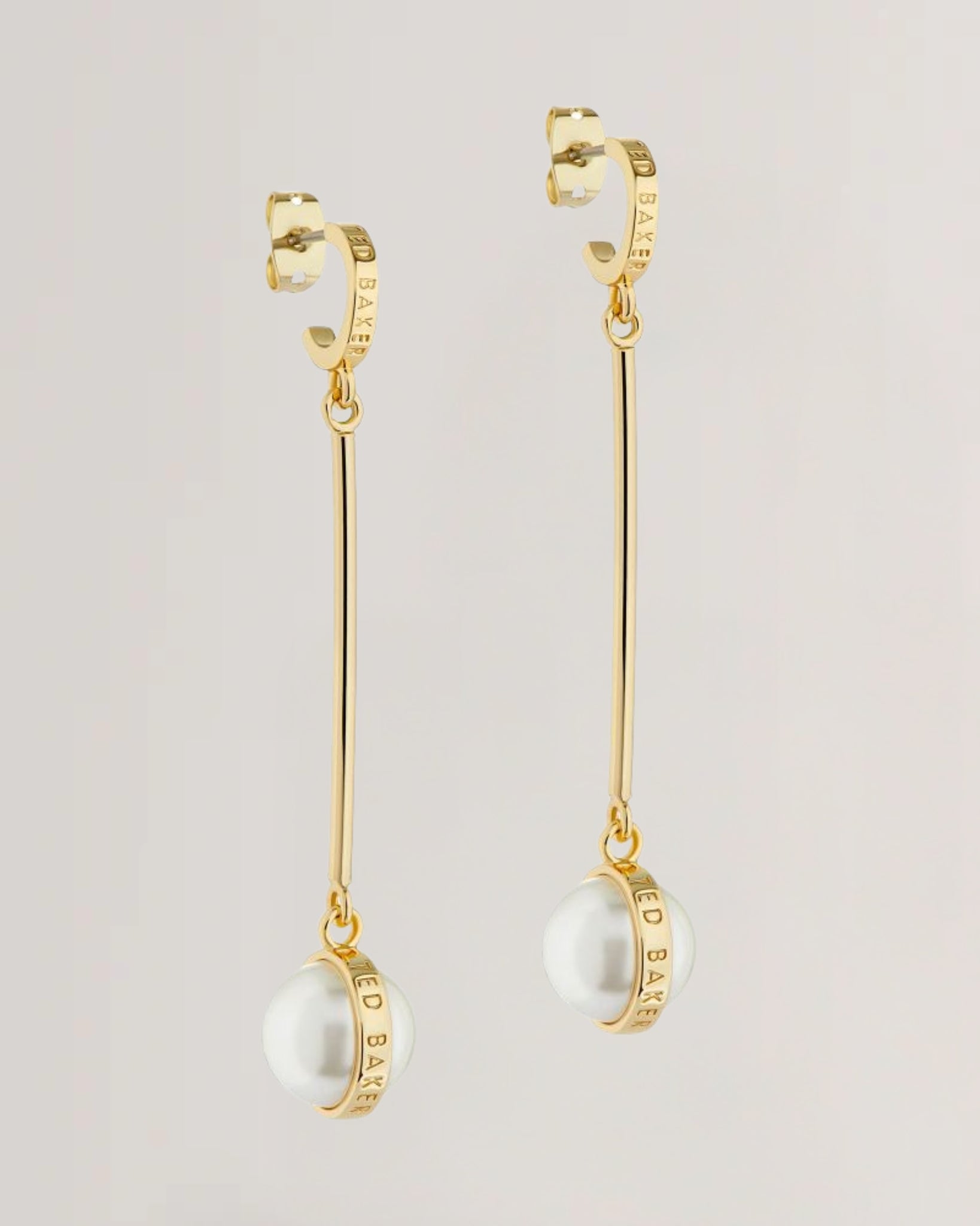 Women's PERLLIE-Logo Pearl Long Drop Earrings