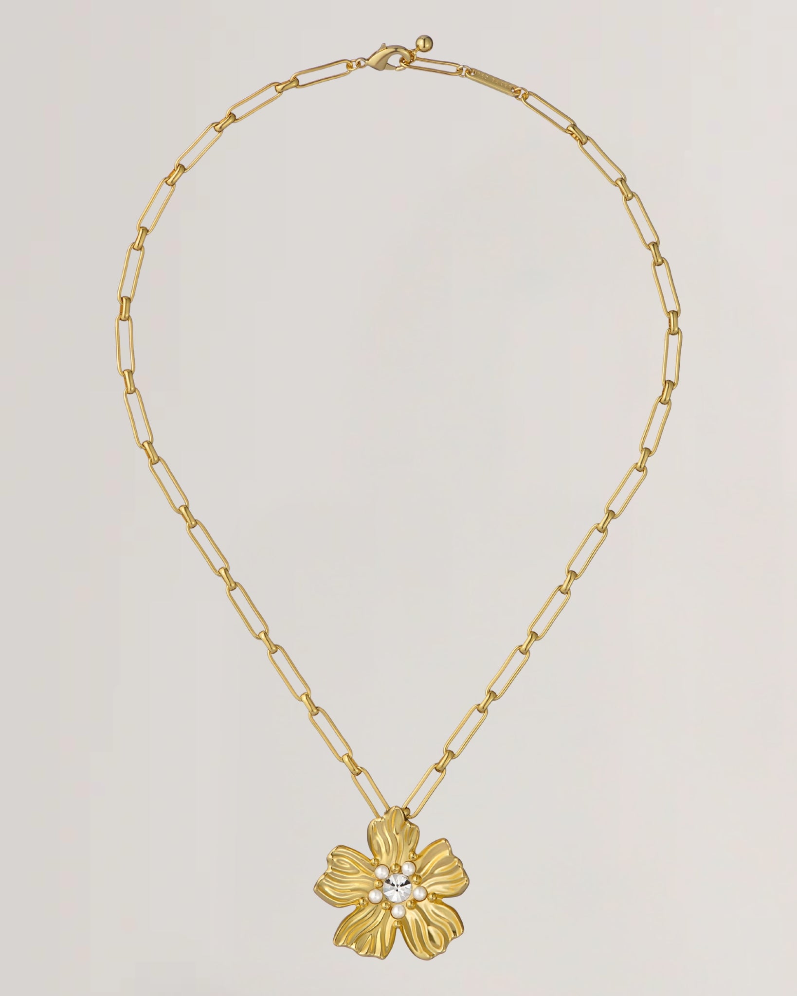 Women's PETRICE: Flower Statement Crystal Pendant