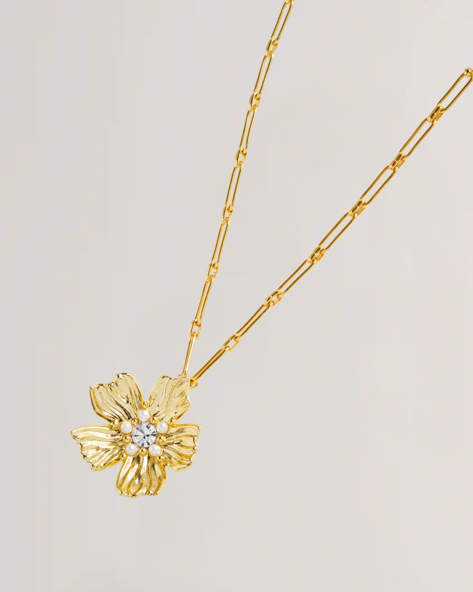 Women's PETRICE: Flower Statement Crystal Pendant