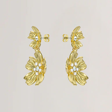 Women's PETTALA: Flower Statement Drop Earrings