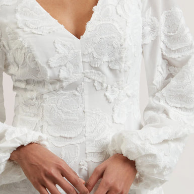 Womens PLUNA-Trim Detail Textured Mini Dress