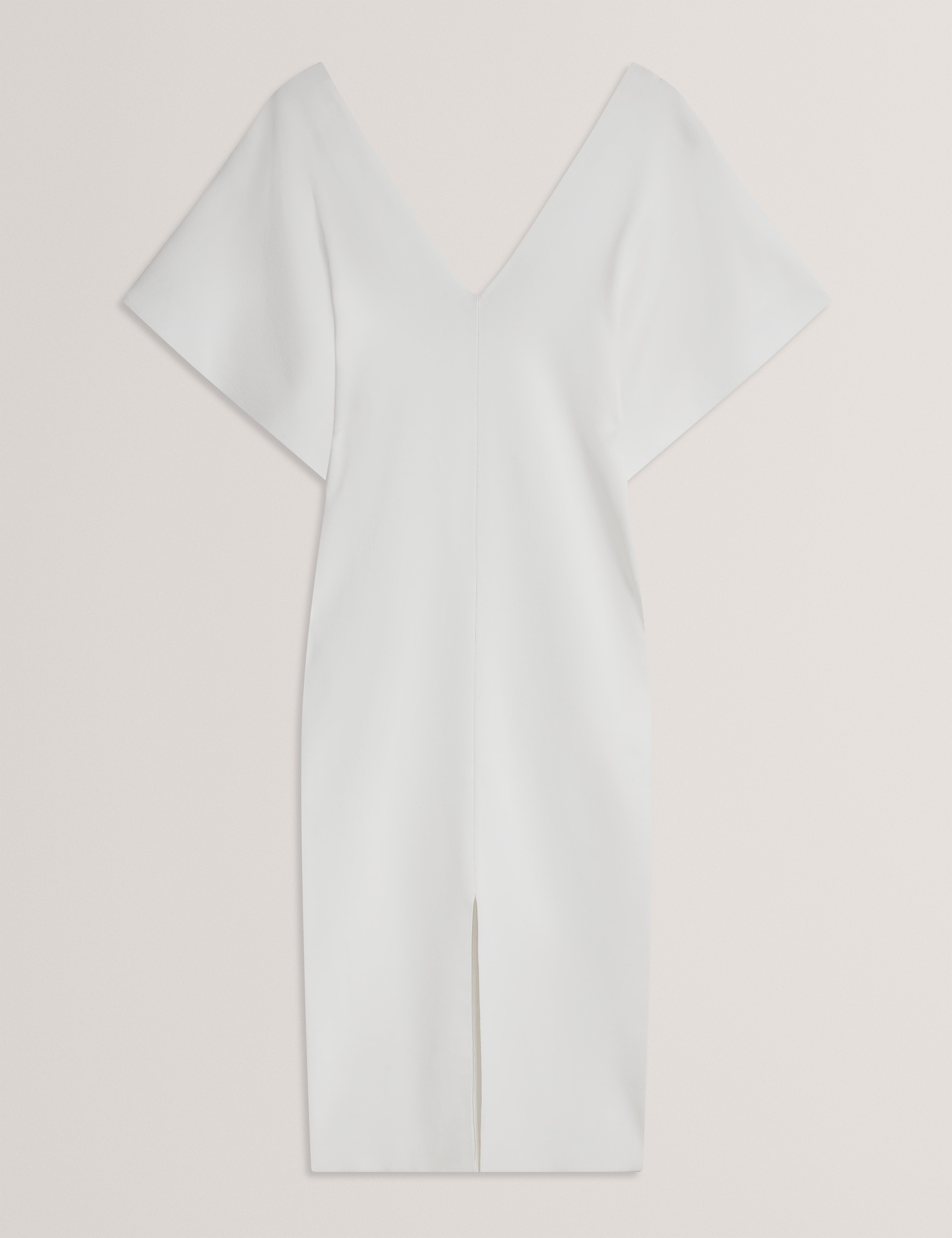 Women's REBEXXA-V-Neck Knitted Midi Dress Ivory