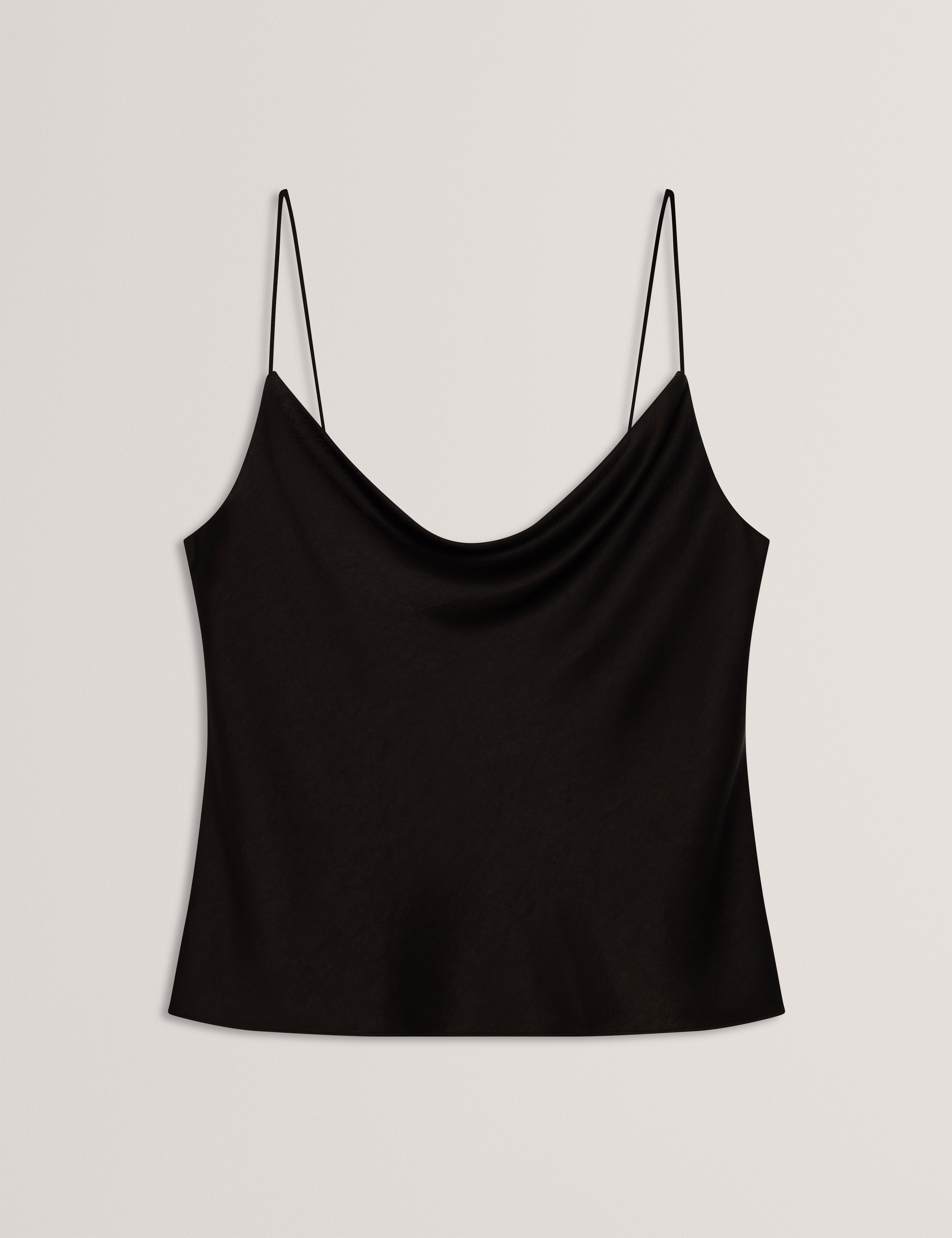 KITI: Satin Cowl Neck Cami Top
