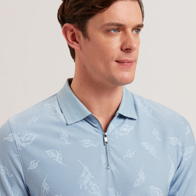 Men's NEYACK-SS Feather Jacquard Zip Polo