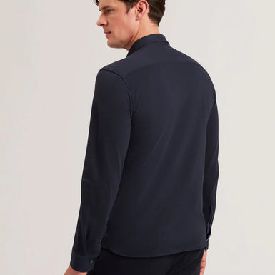 Men's LUCKEY-LS Regular Cotton Pique Jersey Navy