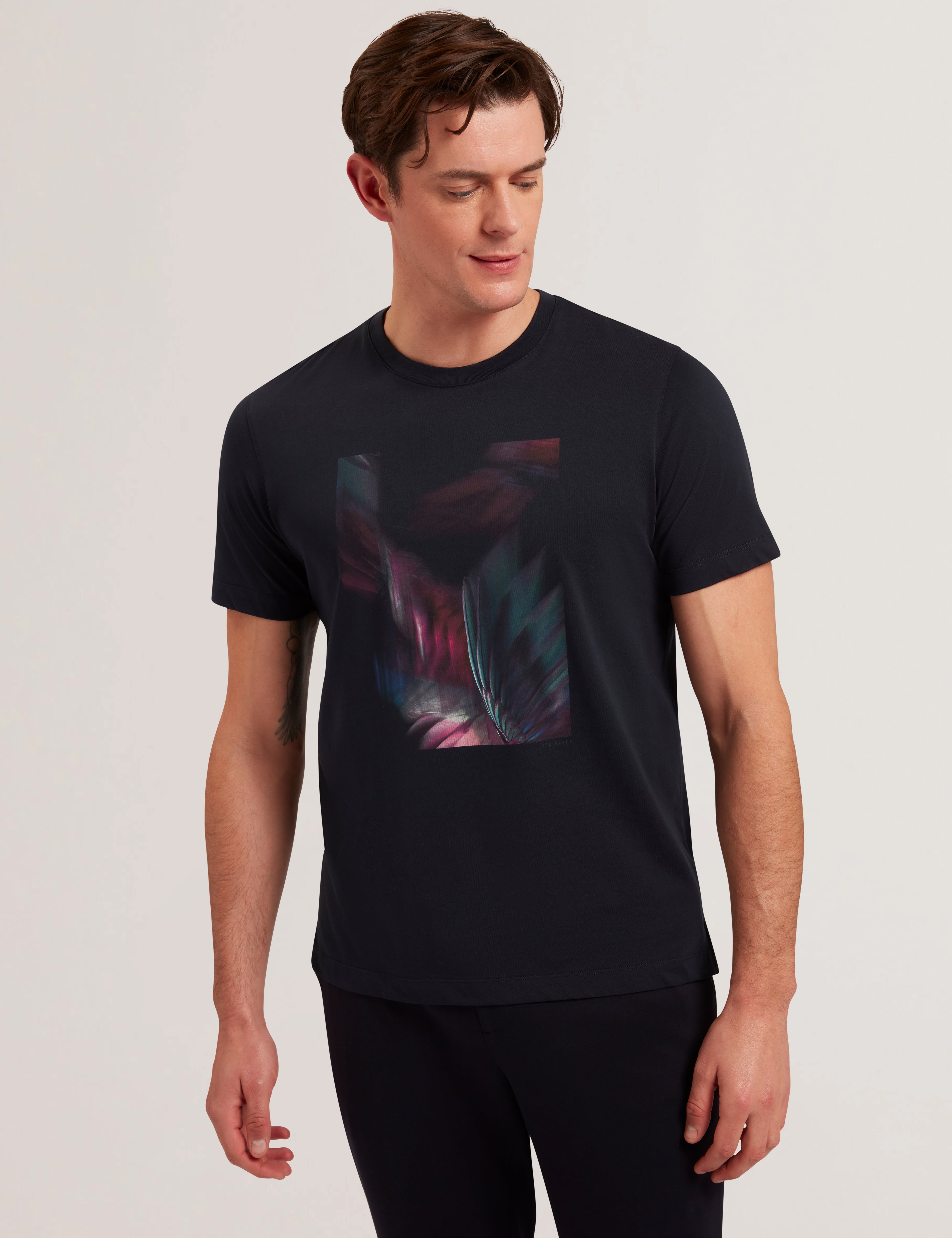 Men's FETHER-SS Box Printed T-Shirt