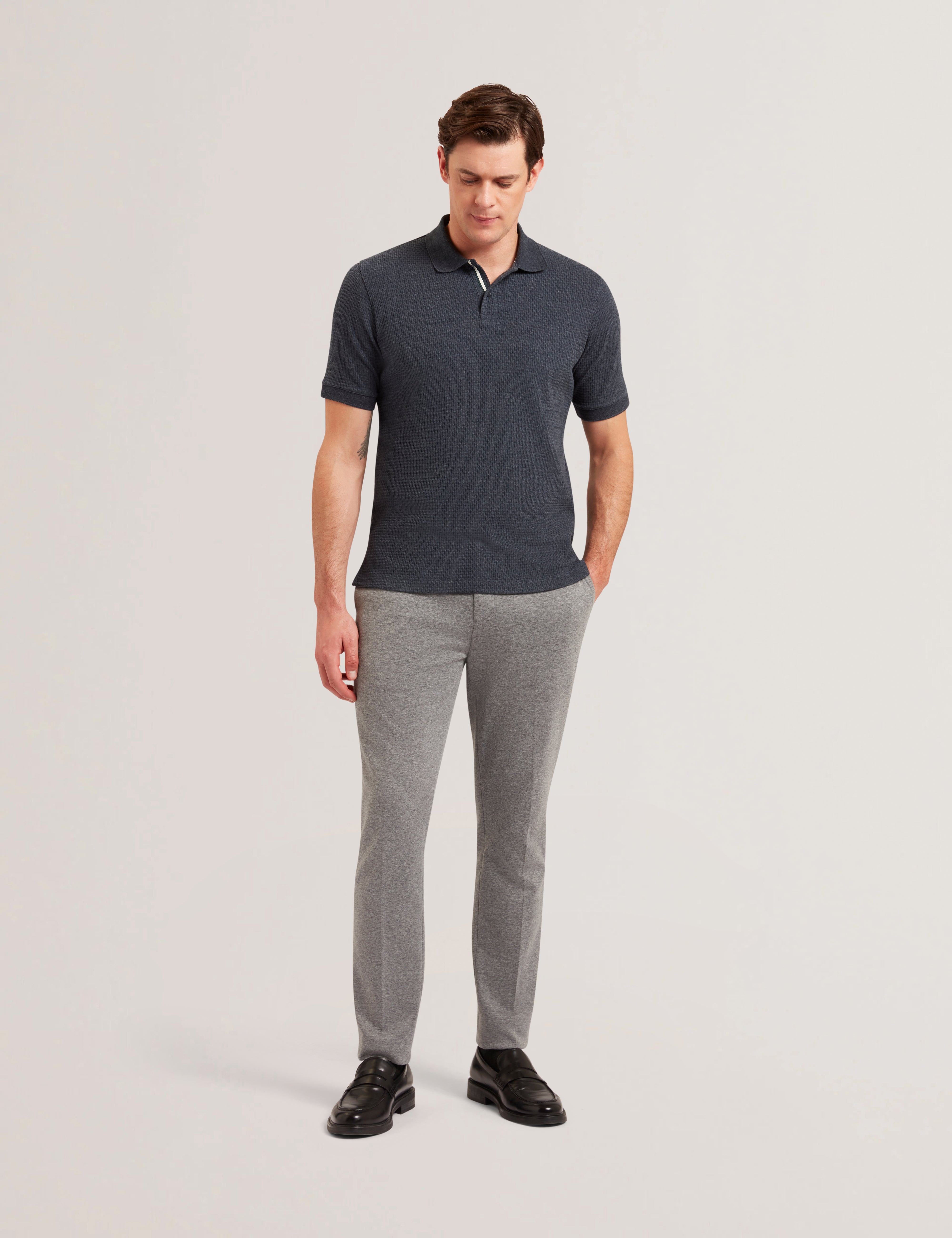 Men's ROOKT-Slim Jersey Stretch Smart Trouser