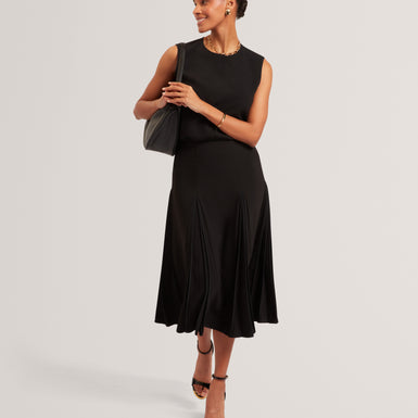DEIRVA: Midi Skirt With Pleat Detail