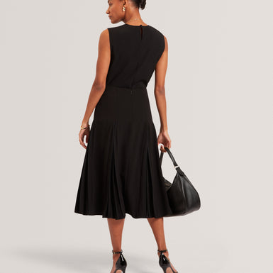 DEIRVA: Midi Skirt With Pleat Detail