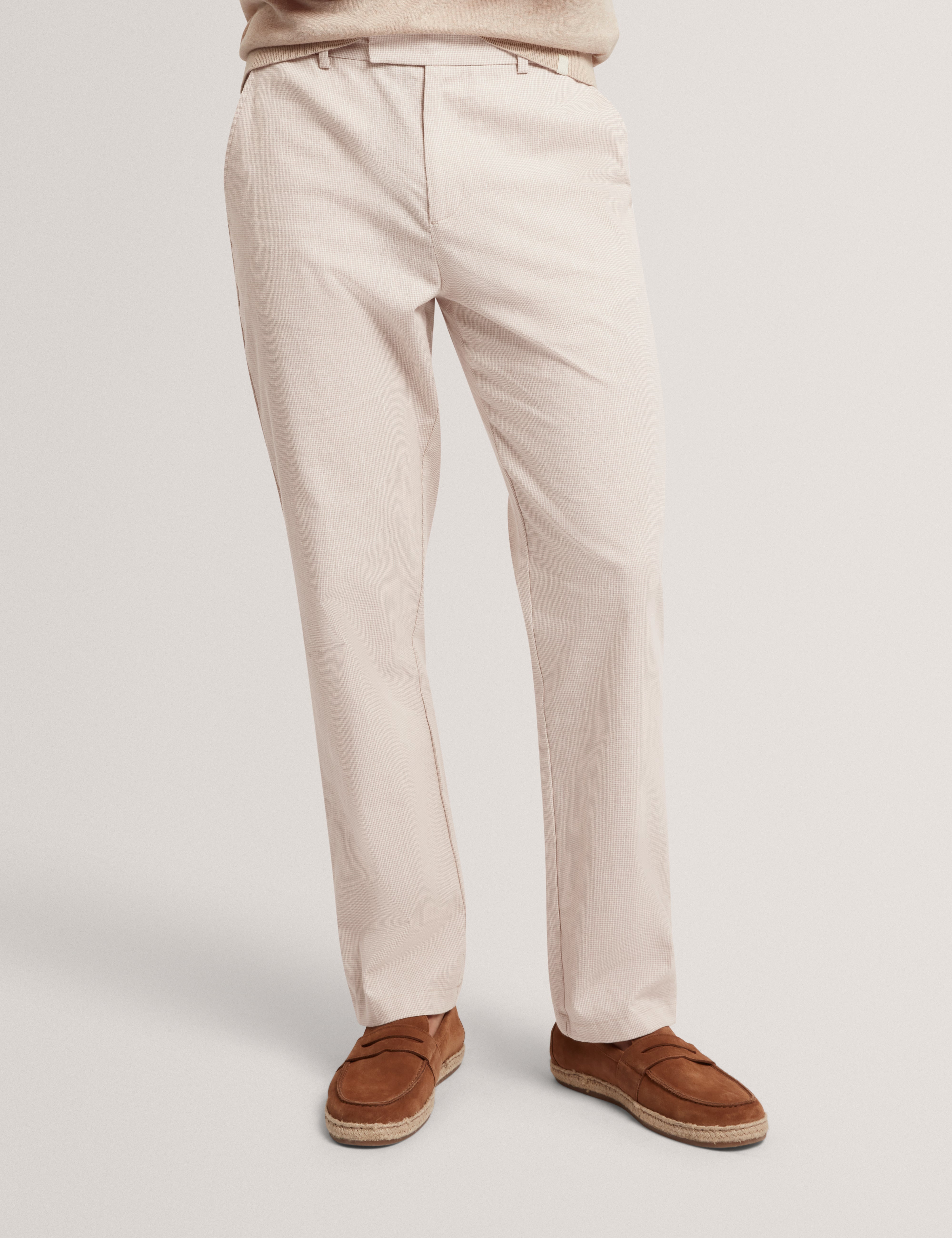 MOBEDO: Tapered Houndstooth Trousers