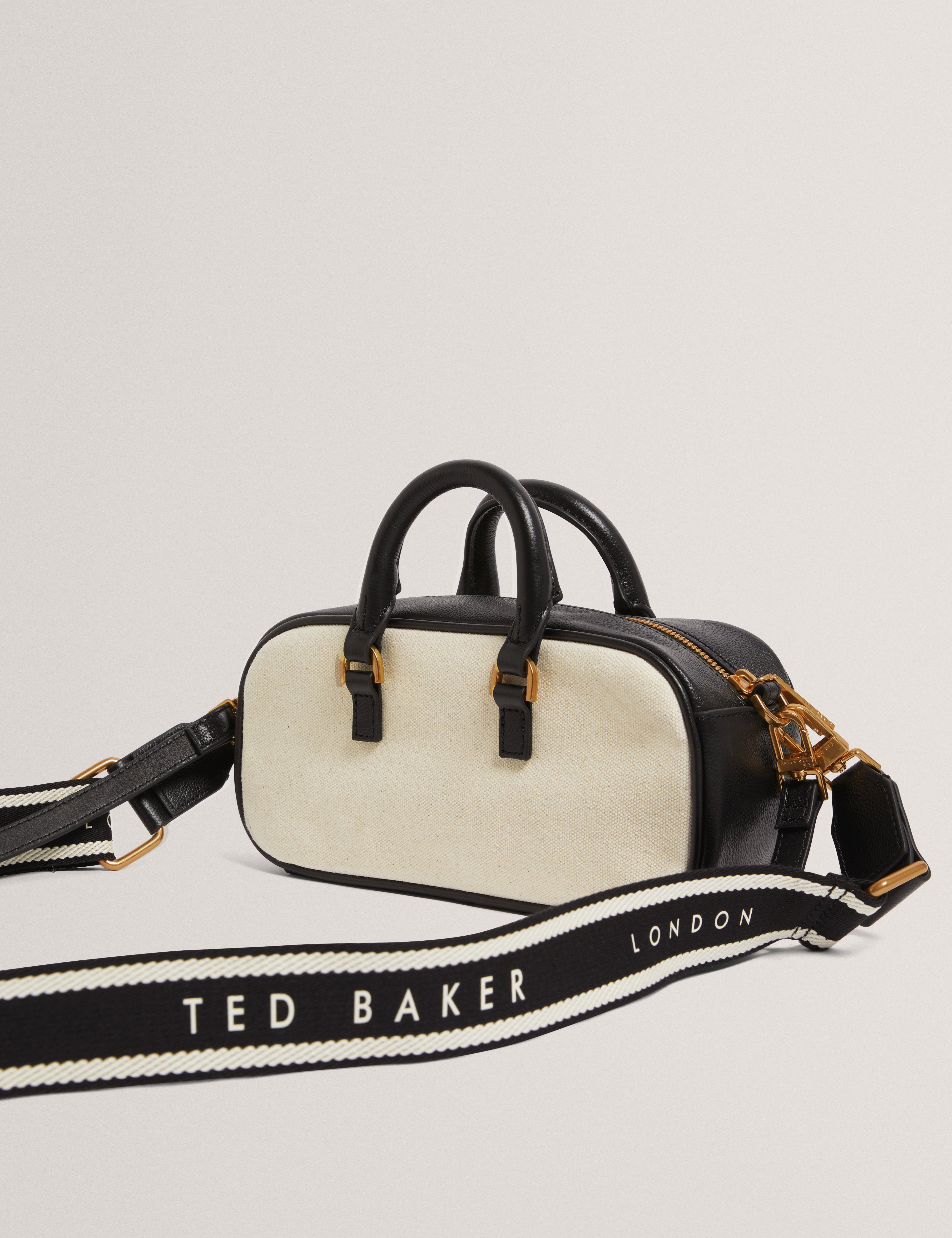 LAURALY: Elongated Canvas Boxy Top Handle Bag