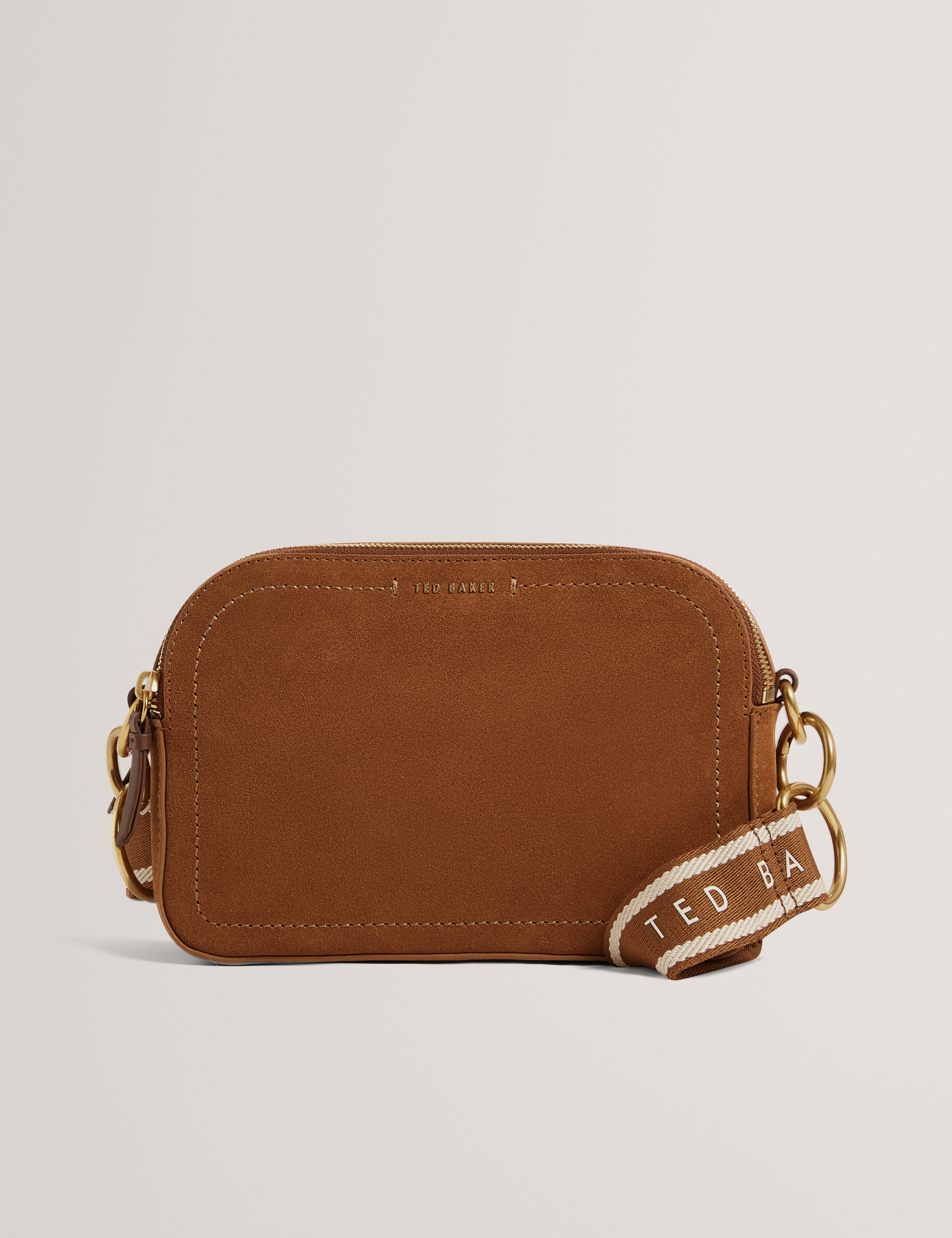 SHAYANE: Webbing Suede Camera Bag