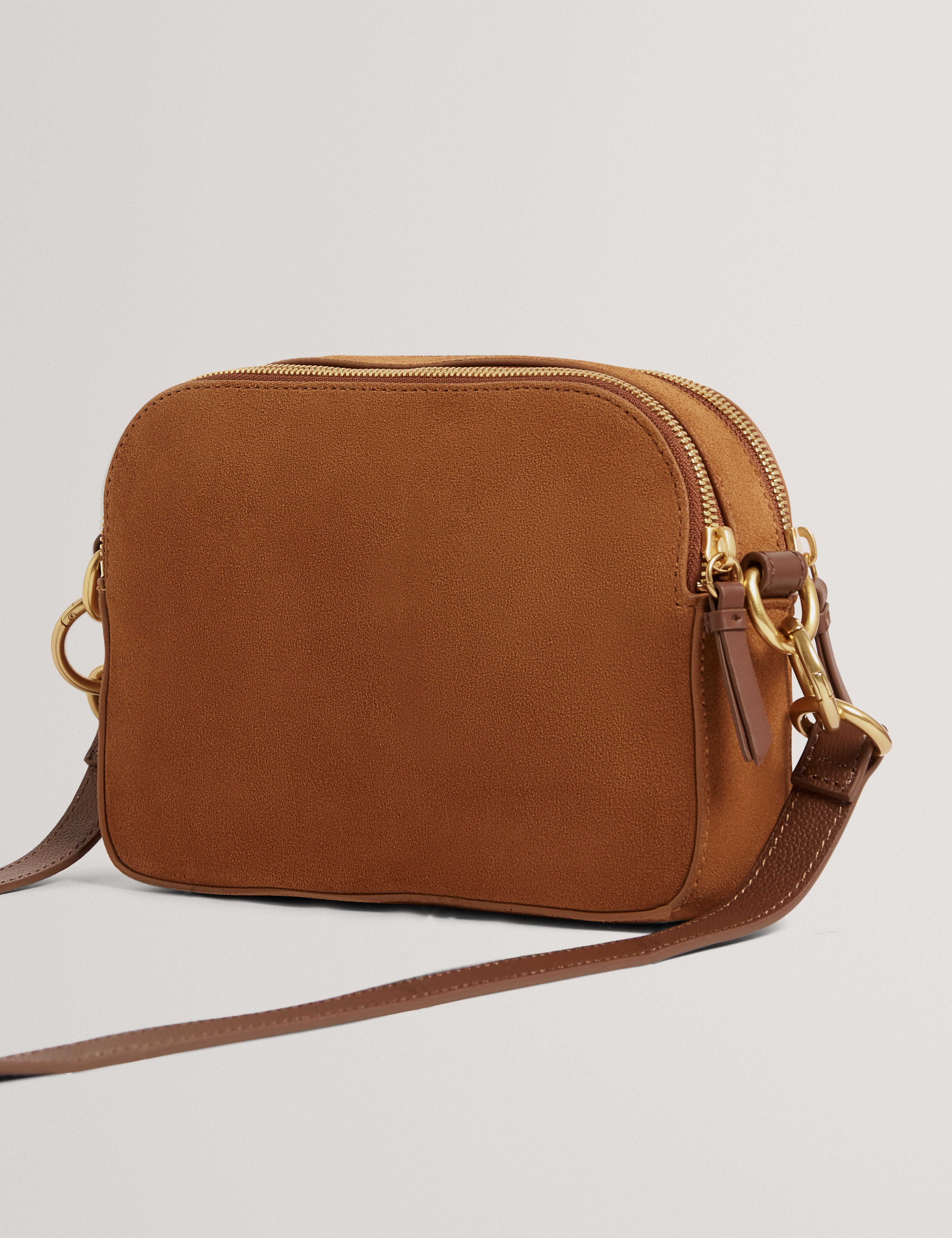 SHAYANE: Webbing Suede Camera Bag