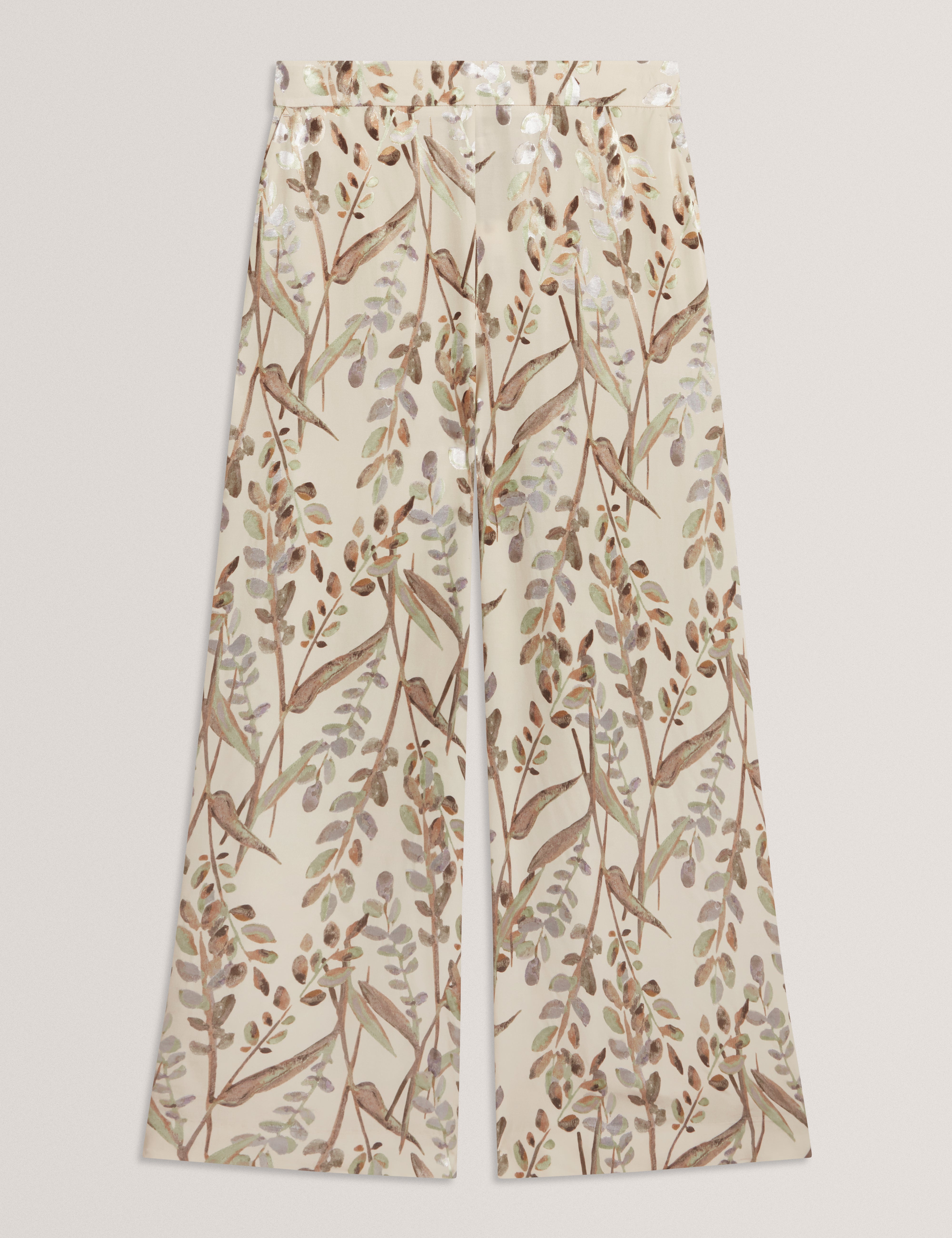 SUSSKI: Viscose Jacquard Wide Leg Trouser