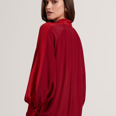 NEHLI: Tie Neck Long Sleeve Blouse