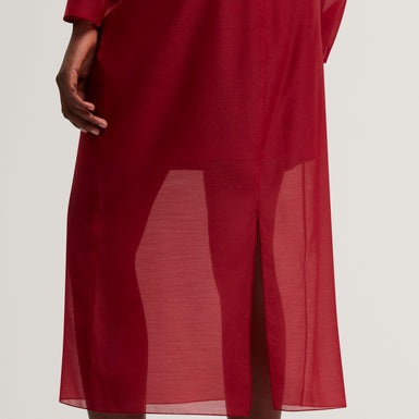 DEKA: Organza Overlay Midi Skirt