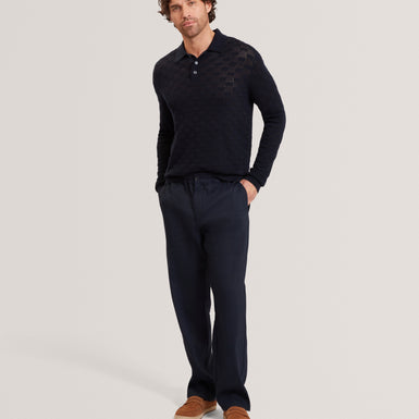 OSAKA: LS Stitch Interest Polo